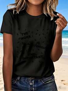 The Work Is Mysterious And Important T Shirt With Fashion Design Creative Print Casual Wear For Beach Outing Perfect Gift - Negro - Ver 12