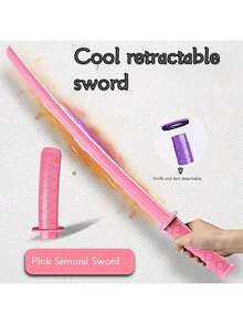 1pc Đồ chơi kiếm Samurai rút gọn, đạo cụ Katana tự động thu giãn, đồ chơi trêu đùa hài hước cho Cosplay, Halloween, quà tặng tiệc - Nhiều màu - Xem 5