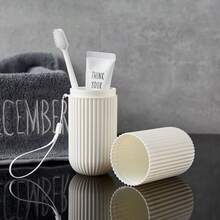 4pcs Set: Rinse Cup, Portable Travel Cup, Toothbrush Holder, Multi-Function Storage Cup, Suitable For Travel, Storage And Bathroom Use. Random Color. - Multicolor - View 17