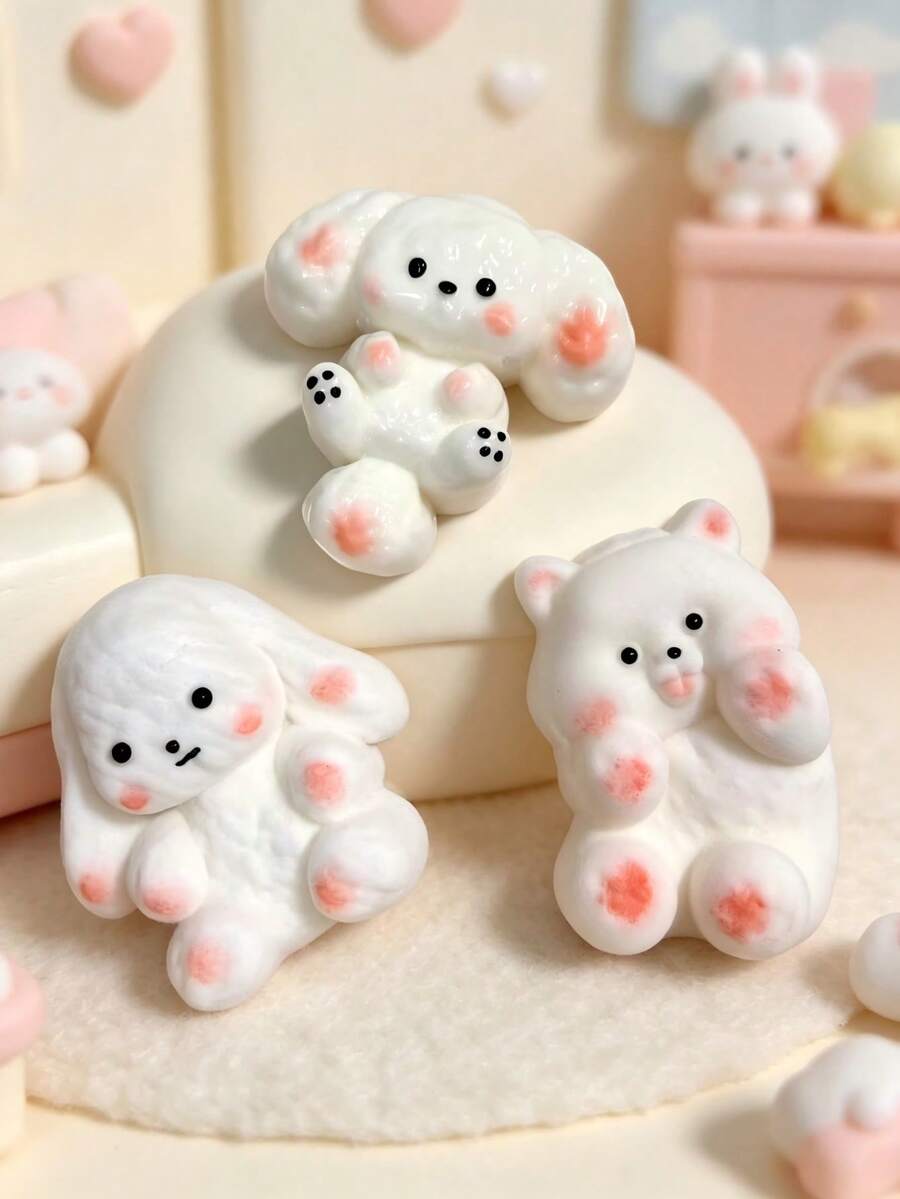 Giocattoli morbidi in gomma a forma di animali da spremere - Giocattoli da spremere a forma di cucciolo e coniglio per alleviare lo stress - Accessori da scrivania carini e divertenti per animali domestici - Giocattoli a rimbalzo lento per alleviare lo stress a forma di cucciolo e coniglio, giocattoli per bambini, bomboniere per feste, regali di compleanno e giocattoli sensoriali - Multicolore - Visualizzare 1