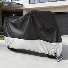 1pc Heavy Duty EVA Motorcycle/Bicycle Cover - Waterproof, UV Resistant, Snowproof, Fits Most Models, Black, Outdoor Vehicle Protection, Stylish Motorcycle Cover, UV Resistant Cover - Multicolor - View 11