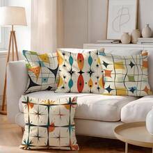 4 buah/1 buah Sarung Bantal Motif Abstrak Geometris Tanpa Isian, Sarung Bantal Cetak Satu Sisi, Cocok untuk Dekorasi Rumah Ruang Tamu dan Kamar Tidur, Sarung Bantal untuk Semua Musim - MultiWarna - View 2