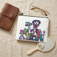 Disney Toy Story Characters Canvas Organizer Pouch, Vibrant Group Silhouette Design, Large Capacity Bag For Daily Toiletries & Makeup - 10 X 8.1 Inches - View 6