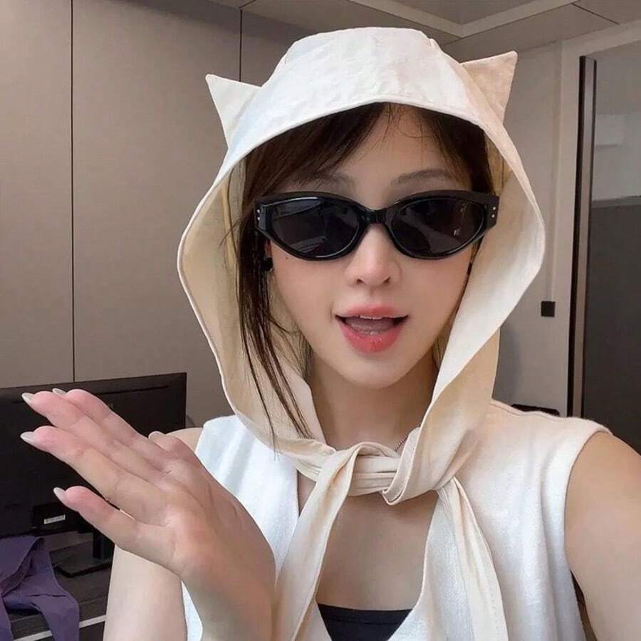 女款夏季可愛搞怪小惡魔帽子，輕量快乾，防曬護耳，適合戶外活動 | 旅行/健行/騎單車 | 夏/春季出遊 | 舒適透氣材質