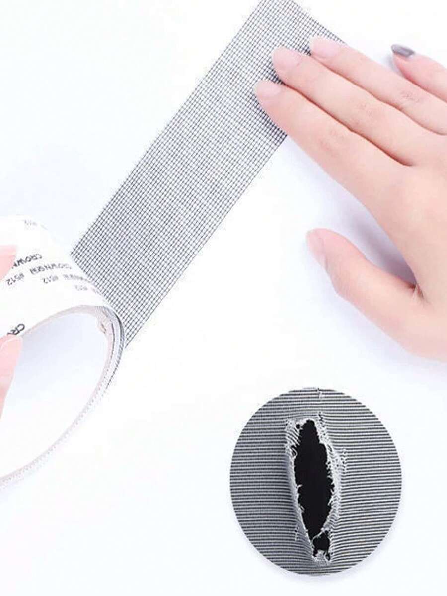Self-Adhesive Screen Repair Tape - Easy Repair Patch For Mosquito Nets And Fabrics, Screen Door Curtain Mesh Hole Repair Patch, Self-Adhesive Hook And Loop Hole Patch, Mosquito Prevention Tool - A - View 1