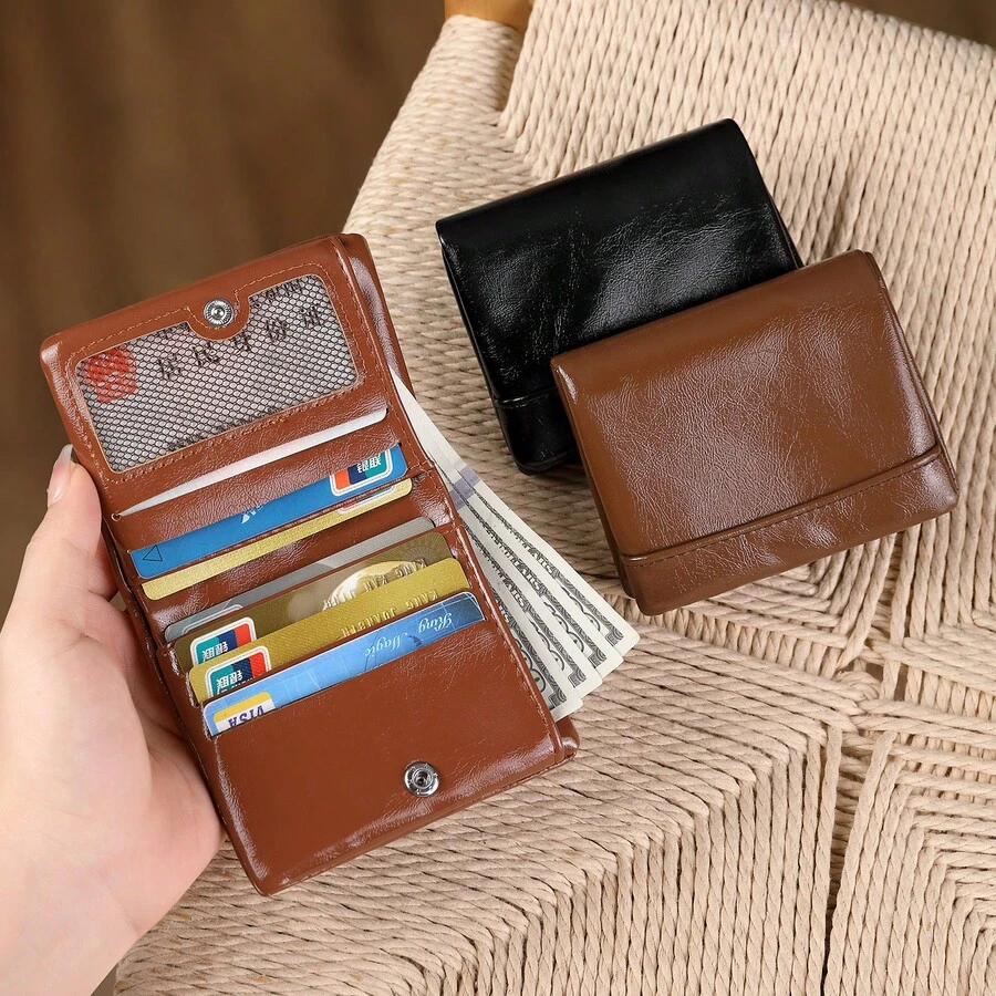 Women's Wallets Female Short Pu Leather Hasp Purses Large Capacity Money Bag Vintage Ladies' Small Coin Card Holders - Multicolor - View 1