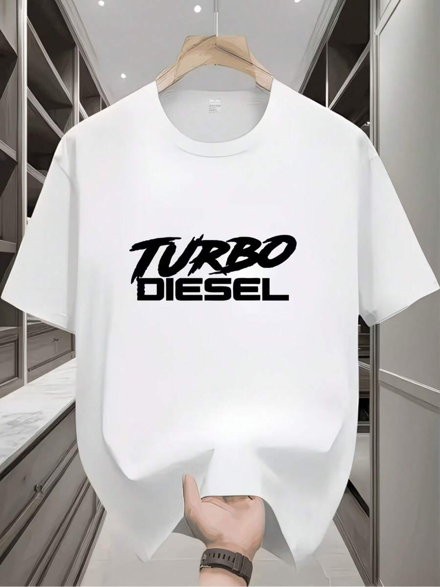 New Versatile And Stylish Short-Sleeved Casual T-Shirt, 100% Cotton, Printed - Breathable And Cool Men's Short-Sleeved Casual T-Shirt, Lightweight And Breathable Casual Sports T-Shirt For Summer - Unisex. - 白色 - 查看 1