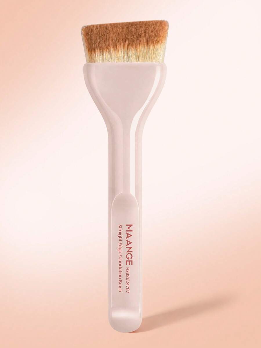 MAANGE 1 pieza Brocha de maquillaje profesional en ángulo , puede usarse como brocha para base, ultra suave, herramienta de maquillaje profesional, esencial para viajes, regalo de maquillaje.