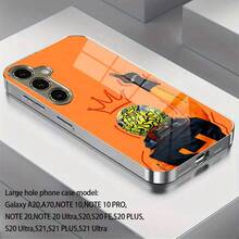24h Shipping From DE | Racing Driver Crown Pattern New Electroplated Glass Case With Anti-Stain, Camera Protection & Shockproof – Stylish &  – Compatible With Apple  11/12/13/14/15/16/17 Pro Max/Plus/SE/Air – Perfect Gift – For Samsung Galaxy S21/S22/S23/S24/S25 Ultra - 1 Piece Of Picture Color - View 5