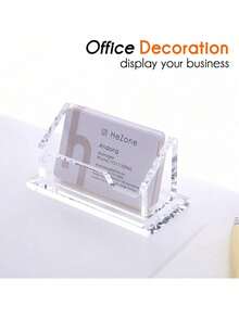 Creative Transparent Acrylic Business Card Holder, Large Capacity, Can Store Business Cards And School Supplies, Office Supplies - A - View 5