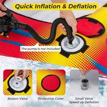 Inflatable Towable Tube For Boating With Drainage - Multicolor - View 5