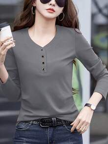 Elegant And Modern Top For Women - Gray - View 3
