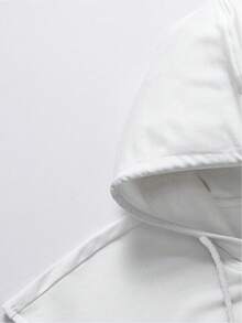 Men's Muscle Hooded Sleeveless Hoodie Tank Top With Dumbbell & Lettering Print - Loose Fit Gym Vest, Adjustable Hood, Breathable Workout Shirt For Summer Training, Fitness Training Suitable For Gym And Outdoor Activities HD - 白色 - 查看 5