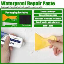 Wall Repair Paste Tool, Quick-Drying Wall Mending Agent For Cracks & Holes, Home Decor Repair Supply For Bathroom Decor & Home Renovation, Easy Application For Daily Home Fix - 1 Set/250g - View 3