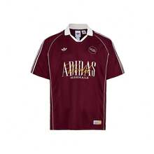 Adidas Originals Men's Short-Sleeve T-Shirt, Stylish, Comfortable, Retro Striped V-Neck Pullover Polo Shirt KY2193 - Burgundy - View 5
