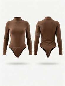 Women Bodysuits - Rust Brown - View 3