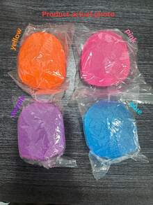 1pc (Large Size) New Needohe Marble Texture Ice Cube Mosh Stress Relief Toy, Adult Pressure Relief Toy - Nedo, Noodoh Soft Interesting Toy, Needo Squeeze Ice Cube, Perfect Gift - Birthday Gift - Christmas Gift (Product Packaged In OPP Bag) - Multicolor - View 4