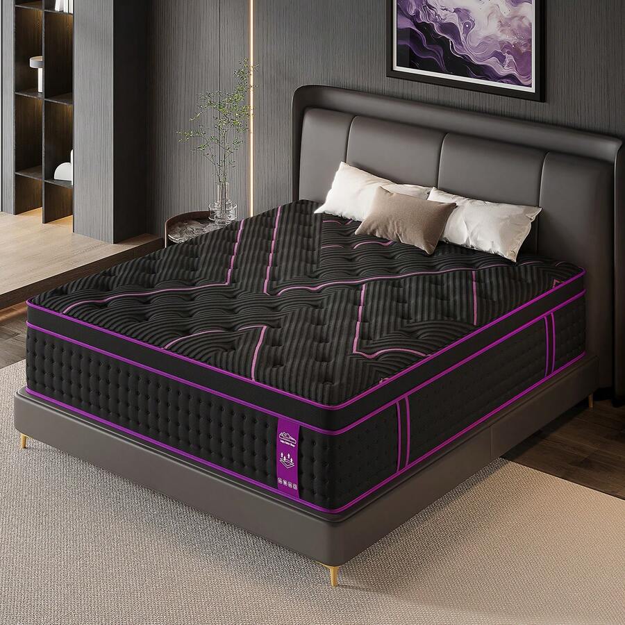 Duchess 12/14 Inch Twin Full Queen King Mattress, Hybrid Memory Foam Bed Mattress In A Box, Pressure Relief, Pocket Springs For Motion Isolation Medium Firm Support - 14inch - View 1