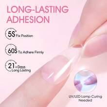 peacecolor Adhesivo de gel para uñas con curado por luz UV 15ML Pegamento de gel para puntas de uñas Adhesión duradera para extensión de uñas Arte de uñas & Manicura de salón - Multicolor - Ver 5