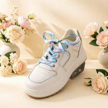 1 Pair 120CM Fashion Colorful Camouflage Shoelaces/Suitable For White Shoes/Casual Shoes/Skate Shoes/Versatile Lace-Up Shoe Accessories, Only Shoelaces Sold, Shoes Not Included - Color Tie-dyeing - View 3