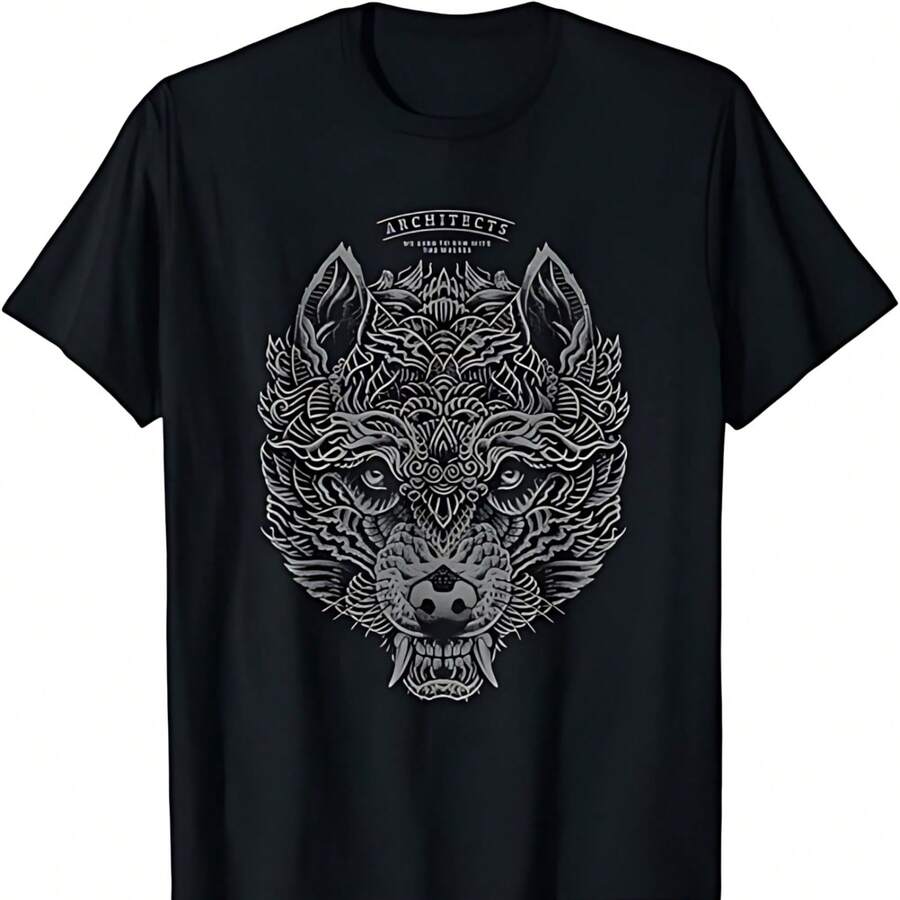 Arquitectos - Merchandising oficial de Epitaph - Camiseta con cabeza de lobo - Negro - Ver 1