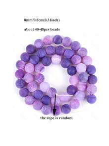  Natural Round Frosted Weathered Beads, Available In Multiple Colors OF 8MM, Suitable For DIY Jewelry Making, Bracelets, Necklaces, Phone Chains, Pendants - Multicolor - View 16