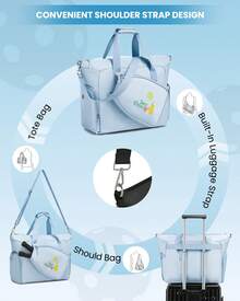 SOMAGO Pickleball Bag Gym Bag With Shoe Compartment Pickleball Tote Bags For Women Men Duffle Bag With Paddle Compartment Travel Sports Weekender Bag - Baby Blue - View 2