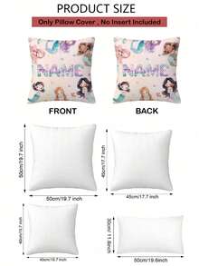 1pc Customizable Personalized Double-Sided Printed Name Pillowcase, Suitable For Birthday Gift, DIY Pattern Pillowcase, Gift For Family, Friends And Yourself - Pink - View 7