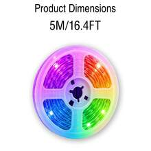 3.28ft-98.4ft 臥室 LED 燈條,RGB 變色 LED 燈,附 APP 遙控、音樂同步、定時與可調光房間裝飾燈 - 3535RGB - 查看 18