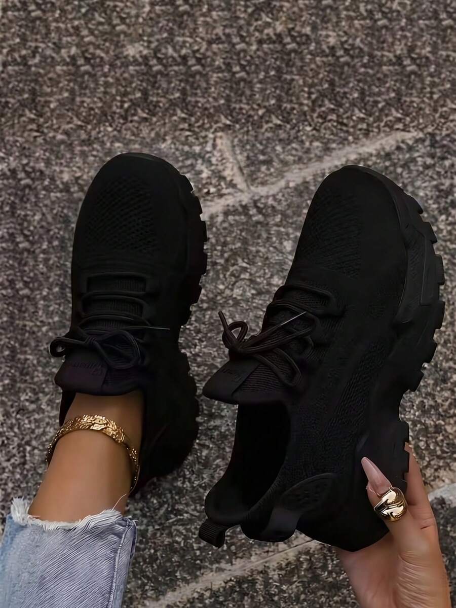 Breathable Mesh Sneakers] Lightweight Breathable Mesh Sneakers - Non-Slip EVA Sole, Comfortable Ankle Support, Lace-Up Low-Top Running & Tennis Shoes For Men And Women, Retro Style, All-Season Wear, Fitness Wear