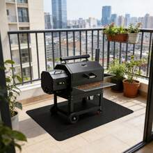 1pc Multi-Purpose Double-Sided Oil-Proof & Waterproof BBQ Mat, Suitable For Outdoor Grill, Fire Pit And Indoor Fireplace | Durable Fiberglass, Easy To Clean, Heat Resistant, Non-Slip Surface, Multiple Sizes (42x60in, 30x48in), Fire Pit Cover, Fire Pit Protection, Heat Resistant Extra Thick Material - Thick - View 5