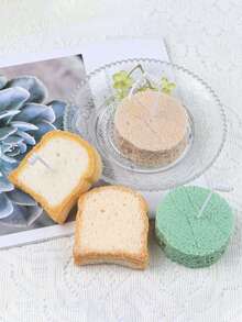 1pc Realistic Bread Slice Cake Base Aromatherapy Candle Silicone Mold - Bread Slices - View 2
