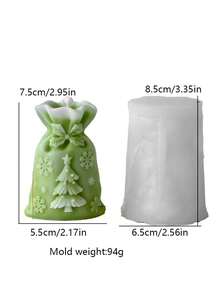 1pc Christmas Gift Bag 3D Candle Silicone Mold, Suitable For DIY Aromatherapy Candles, Plaster Crafts And Resin Art - Soft And Reusable, Perfect As Holiday Gifts And Entryway Decor - Silicone Mold - White - View 14