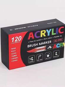 288/168/120/72/60/48/36/12PCS Direct Liquid Acrylic Marker Set, Multi-Color Soft Tip Watercolor Pens, Painting, Art, Anime, Art Supplies, Office Stationery, Marker Pens, Outline Pens, Halloween, Christmas Gifts, Birthday Gifts - Direct-liquid Acrylic Marker (upgraded Version) - View 9