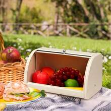 Sliding Lid Bread Box For Dust Protection, High-End Storage Box For Living Room And Dormitory, Flip-Top Storage Box For Halloween Decorations And Gifts. - White - View 9