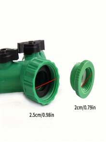 2-Way Garden Hose Splitter, 1-To-2 Y-Shaped Faucet Valve Connector With Independent Shut-Off Valves, Universal Faucet Adapter For Garden Watering, Car Washing, Washing Machine And Outdoor Irrigation - A - View 7