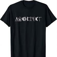 Camiseta divertida de graduación de arquitecto y para estudiantes de arquitectura. - Negro - Ver 1