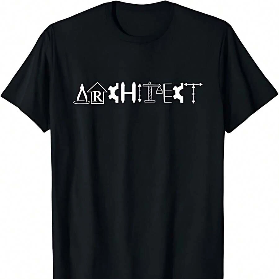 Camiseta divertida de graduación de arquitecto y para estudiantes de arquitectura. - Negro - Ver 1