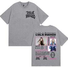 Singer Lola Indigo Akelarre Tour 2025-2026 Graphic T Shirts For Men Women Vintage High Quality Oversized Cotton T-Shirts Streetwear - 白色 - 查看 12