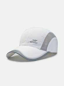 1 pieza Gorra de béisbol con estampado de letras deportivas en lámina, de secado rápido, malla transpirable y protección solar, adecuada para deportes al aire libre, senderismo, escalada - Gorra de béisbol transpirable y de secado rápido - Ver 7