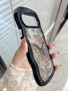 波模様の縁取りと蝶の透明スマホケース、繊細で少女らしいデザイン。GooglePixel 10 Pro、Pixel 10、Pixel 10A、Pixel 9A、Pixel 9、Pixel 9 Pro、Pixel 8、Pixel 8A、Pixel 7Aに対応。防水、防震、衝撃防止、耐摩耗設計。 - ブラック - チェックする 2