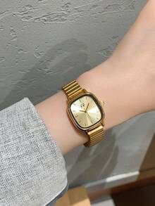 This Classic Women's Quartz Watch Is Elegant And Exquisite, Perfect For Daily Wear And Commuting, And Also Makes An Ideal Gift. - Gold - View 5