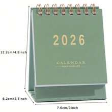 1pc 2026 Mini Calendar Planner, Suitable For Home And Office Use - Includes Monthly And Weekly Planner Pages, Date Pages, Thick Paper, Hardcover, Academic Year/Annual View - Multicolor - View 7