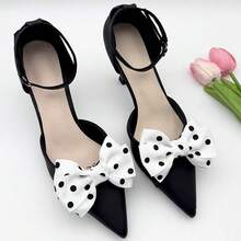 2pcs New Detachable Handmade Fabric Bow Shoe Clips Decor Accessories For High Heels And Sandals Fashion Shoe Flowers - Multicolor - View 10