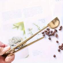2-In-1 Stainless Steel Coffee Spoon Bag Clip, Kitchen Baking Spoon Accessory, Measuring Spoon With Bag Clip, Kitchen Tool For Home Kitchen - Rose Gold - View 4
