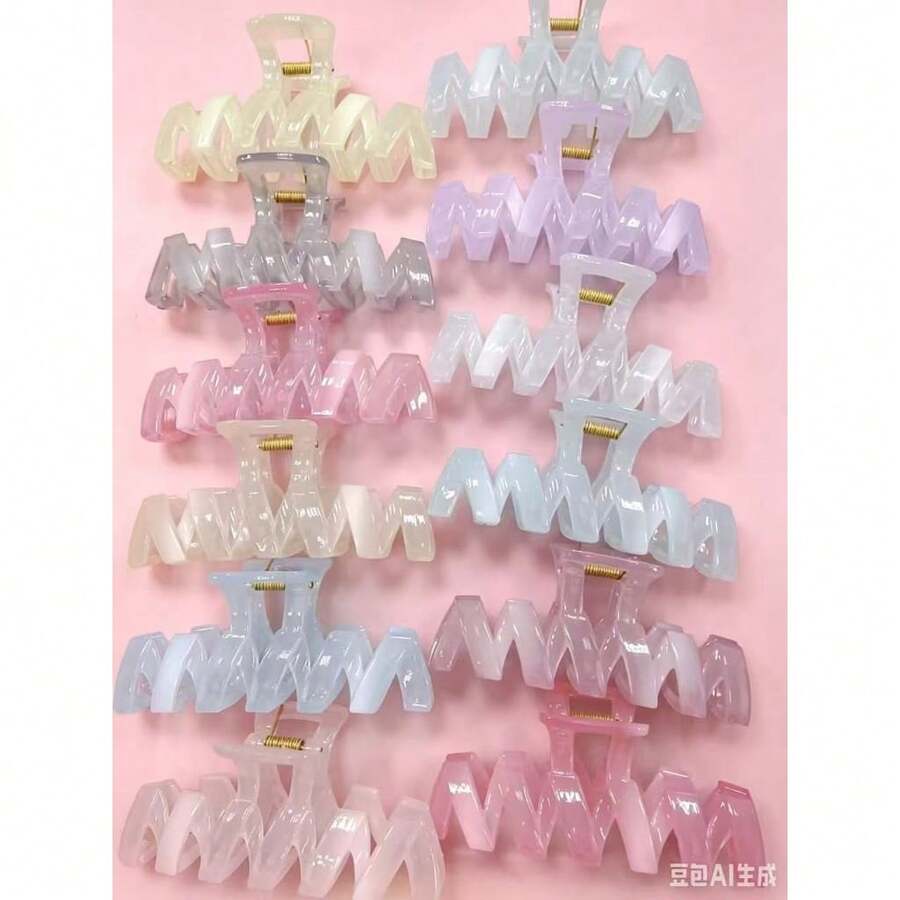 Kit Of 18 Cute Korean Women's Hair Clips (11cm) - Set Of 18 Models - 1809 - 查看 1