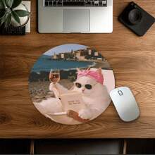 Circular Mouse Pad With Cartoon Design For Cats And Dogs - Featuring An Anti Slip Rubber Base, Measuring 20 X 20 Cm, Perfect For Offices And Homes, And Ideal For Women And Girls Weighing 47g Per Piece - View 8