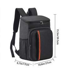 Large Capacity Insulated Lunch Backpack For Men & Women, Waterproof Cooler Bag With Leakproof Liner, Portable Lunch Box Tote For Work, Picnic, Hiking, Durable Lunch Bag With Multiple Pockets, Thermal Insulated Cooler Backpack To Keep Food Cold/Warm For Hours, Spacious Lunch Container Bag Ideal For Office, Beach, And Outdoor Activities, Sturdy Insulated Cooler Bag For Meal Prep, Lightweight Lunch Backpack For Commute, Travel, And Daily Use - Black - View 5