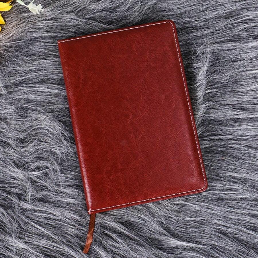 QS A4 Faux Leather Journal - 200 Pages (100 Sheets) Durable Softcover Notebook For Business & College Waterproof, Writing Book With Animal Theme - A - View 1