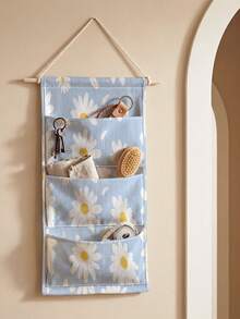 1pc Wall-Mounted Storage Bag, Cartoon Flower Print Home Hanging Bag. Large Capacity, Lightweight And Sturdy, Baby Room Wall-Mounted Storage Bag, Multi-Pocket Fabric Bedside Storage Organizer, Space-Saving Hanging Bag For Baby Diapers And Toys, Can Store Baby Underwear, Socks, Stationery, Skincare Products, Diapers And Various Small Items, Unisex, Essential Storage Item For Home, Rental, Dormitory, Study. - Multicolor - View 13